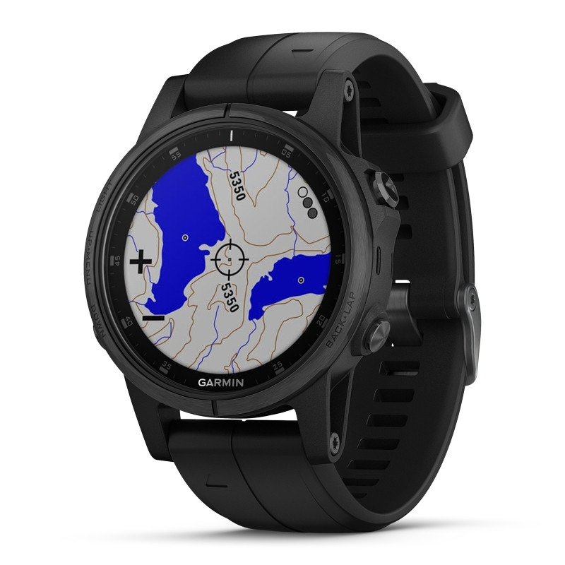 Garmin fenix 5s plus sapphire black with black band 2025
