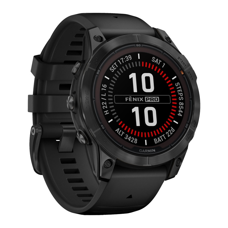 （美品）GARMIN FENIX 7 PRO ブラック　※交渉可 Zegarek Garmin Fenix 7 Pro Solar czarny z czarnym paskiem + PL