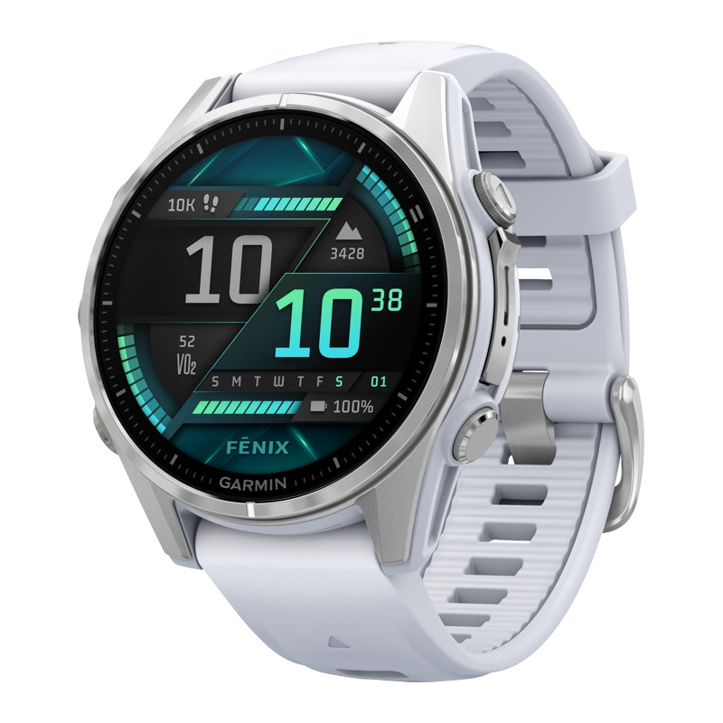 Zegarek Garmin Fenix 8 43 mm AMOLED Silver Whitestone 010-02903-00 -
