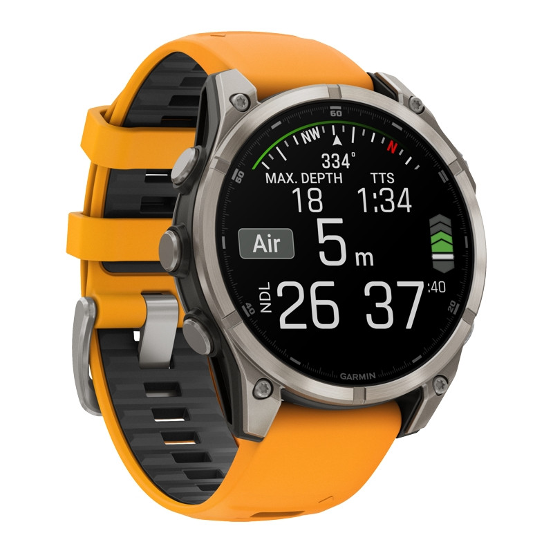 Zegarek Garmin Fenix 8 47 mm AMOLED Sapphire Titanium Spark Orange