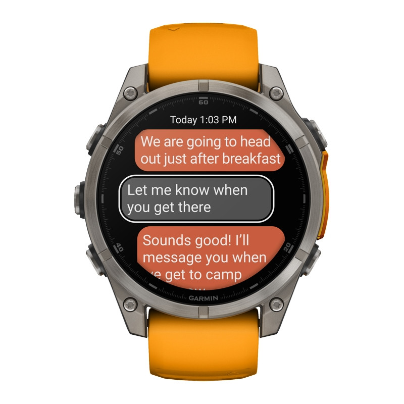 Zegarek Garmin Fenix 8 47 mm AMOLED Sapphire Titanium Spark Orange Zegarek Garmin Fenix 8 47 mm AMOLED Sapphire Titanium Spark Orange