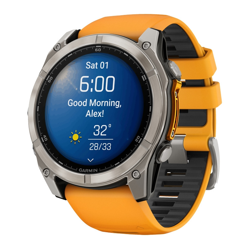Zegarek Garmin Fenix 8 51 mm AMOLED Sapphire Titanium Spark