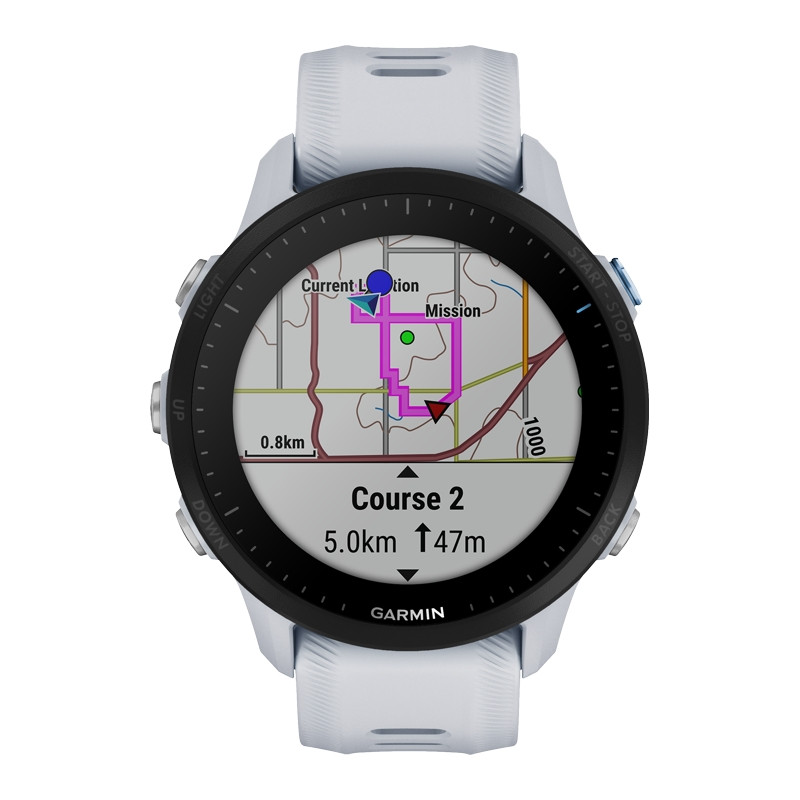 Zegarek sportowy Garmin Forerunner 955 mleczny kwarc 010