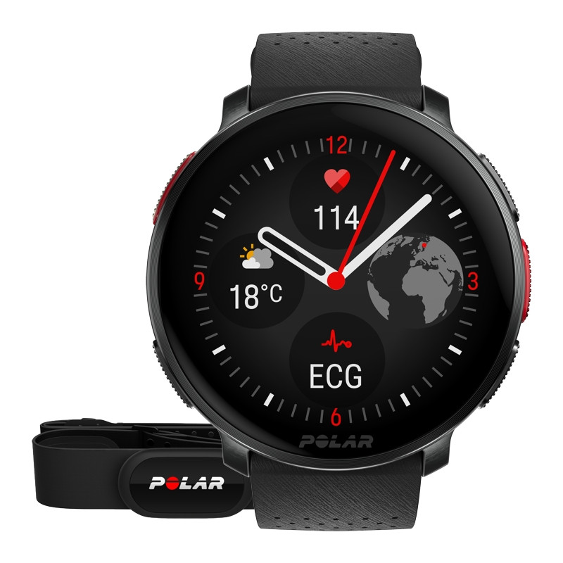Polar Vantage V3 ブラック Polar Vantage V3, zegarek sportowy z GPS, zaawansowany
