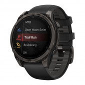 Zegarek Garmin Fenix 8 47 mm AMOLED Sapphire Titanium Carbon Grey DLC Black