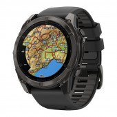 Zegarek Garmin Fenix 8 51 mm AMOLED Sapphire Titanium Carbon Grey DLC Black