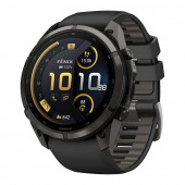 Zegarek Garmin Fenix 9 Pro inReach 51 mm Carbon Gray (DLC) z paskiem Black/Gray