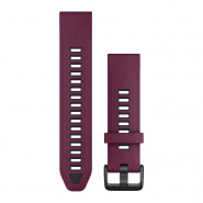 Pasek Garmin QuickFit 20 mm silikonowy bordowy / grafitowy (Fenix 8 43 mm)
