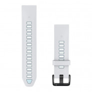 Pasek Garmin QuickFit 20 mm silikonowy Whitestone/Ice Blue (Fenix 9 43 mm)