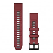 Pasek Garmin QuickFit 22 mm silikonowy bordowy / grafitowy (Fenix 8 47 mm)
