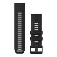 Pasek Garmin QuickFit 26 mm silikonowy czarny / szary (Fenix 8 51 mm)