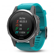 Zegarek Garmin Fenix 5S Silver with Turquoise Band