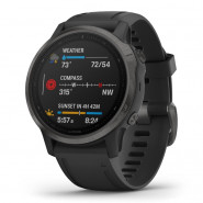 Zegarek Garmin Fenix 6S Pro Sapphire szary z czarnym paskiem