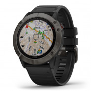 Zegarek Garmin Fenix 6X Pro Sapphire szary z czarnym paskiem + PL TOPO