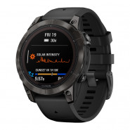 Zegarek Garmin Fenix 7 Pro Sapphire Solar szary tytanowy DLC z czarnym paskiem