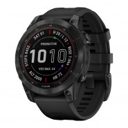 Zegarek Garmin Fenix 7 Sapphire Solar czarny tytan DLC z czarnym paskiem