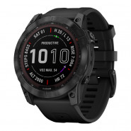 Zegarek Garmin Fenix 7X Sapphire Solar czarny tytan DLC z czarnym paskiem