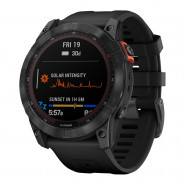 Zegarek Garmin Fenix 7X Solar niebieskoszary z czarnym paskiem + PL TOPO