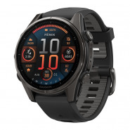 Zegarek Garmin Fenix 8 43 mm AMOLED Sapphire Titanium Carbon Grey DLC Black