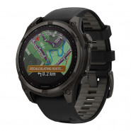 Zegarek Garmin Fenix 8 47 mm Solar Sapphire Titanium Carbon Grey DLC Black/Pebble Grey