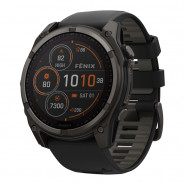 Zegarek Garmin Fenix 8 51 mm Solar Sapphire Titanium Carbon Grey DLC Black/Pebble Grey