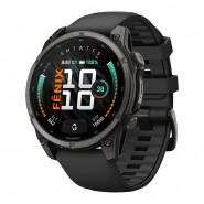 Zegarek Garmin Fenix 9 47 mm Carbon Gray (DLC) z paskiem Black