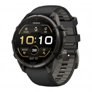 Zegarek Garmin Fenix 9 Pro 47 mm Carbon Gray (DLC) z paskiem Black/Pebble Gray