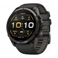 Zegarek Garmin Fenix 9 Pro 51 mm Carbon Gray (DLC) z paskiem Black/Pebble Gray