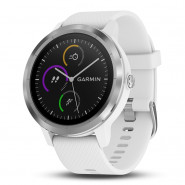 Zegarek Garmin Vivoactive 3 Stainless Steel with White Silicone