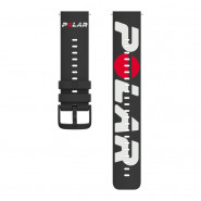 Pasek Polar Silicone 22 mm Black z logo Polar - rozmiar M/L