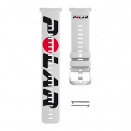 Pasek Polar Vantage V2 White-Red z logo Polar - rozmiar S-L