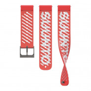 OUTLET Pasek Suunto 22 mm Athletic 5 Silicone Lava Red - rozmiar S+M