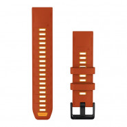 Pasek Garmin QuickFit 22 mm silikonowy Autumn Orange/Spark Orange (Fenix 9 47 mm)