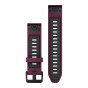 Pasek Garmin QuickFit 20 mm silikonowy bordowy / grafitowy (Fenix 8 43 mm)