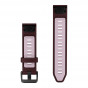 Pasek Garmin QuickFit 20 mm silikonowy Cherry/Dust Rose (Fenix 9 43 mm)