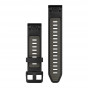 Pasek Garmin QuickFit 20 mm silikonowy czarny / szary (Fenix 8 43 mm)