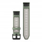 Pasek Garmin QuickFit 20 mm silikonowy szarozielony / szary (Fenix 8 43 mm)