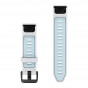 Pasek Garmin QuickFit 20 mm silikonowy Whitestone/Ice Blue (Fenix 9 43 mm)