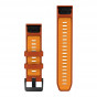 Pasek Garmin QuickFit 22 mm silikonowy Autumn Orange/Spark Orange (Fenix 9 47 mm)