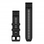 Pasek Garmin QuickFit 22 mm silikonowy czarny (Fenix 8 47 mm)