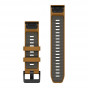 Pasek Garmin QuickFit 22 mm silikonowy jasnobrązowy / szary (Fenix 8 47 mm)