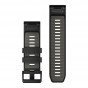 Pasek Garmin QuickFit 26 mm silikonowy czarny / szary (Fenix 8 51 mm)
