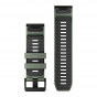 Pasek Garmin QuickFit 26 mm silikonowy szarozielony / grafitowy (Fenix 8 51 mm)