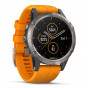 Zegarek Garmin Fenix 5 Plus Sapphire Titanium with Solar Flare Orange Band