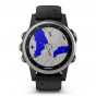 Zegarek Garmin Fenix 5S Plus Silver with Black Band + PL TOPO