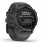 Zegarek Garmin Fenix 6 Pro Solar czarny z szarym paskiem