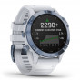 Zegarek Garmin Fenix 6 Pro Solar niebieski z paskiem biały kwarc + PL TOPO