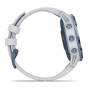 Zegarek Garmin Fenix 6 Pro Solar niebieski z paskiem biały kwarc + PL TOPO