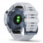 Zegarek Garmin Fenix 6 Pro Solar niebieski z paskiem biały kwarc