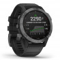 Zegarek Garmin Fenix 6 Pro Solar niebieskoszary z czarnym paskiem